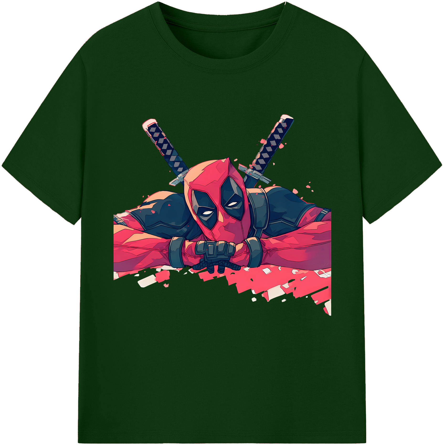 （画像用） Deadpool デッドプール 綿100％半袖Tシャツ（フロントプリント）